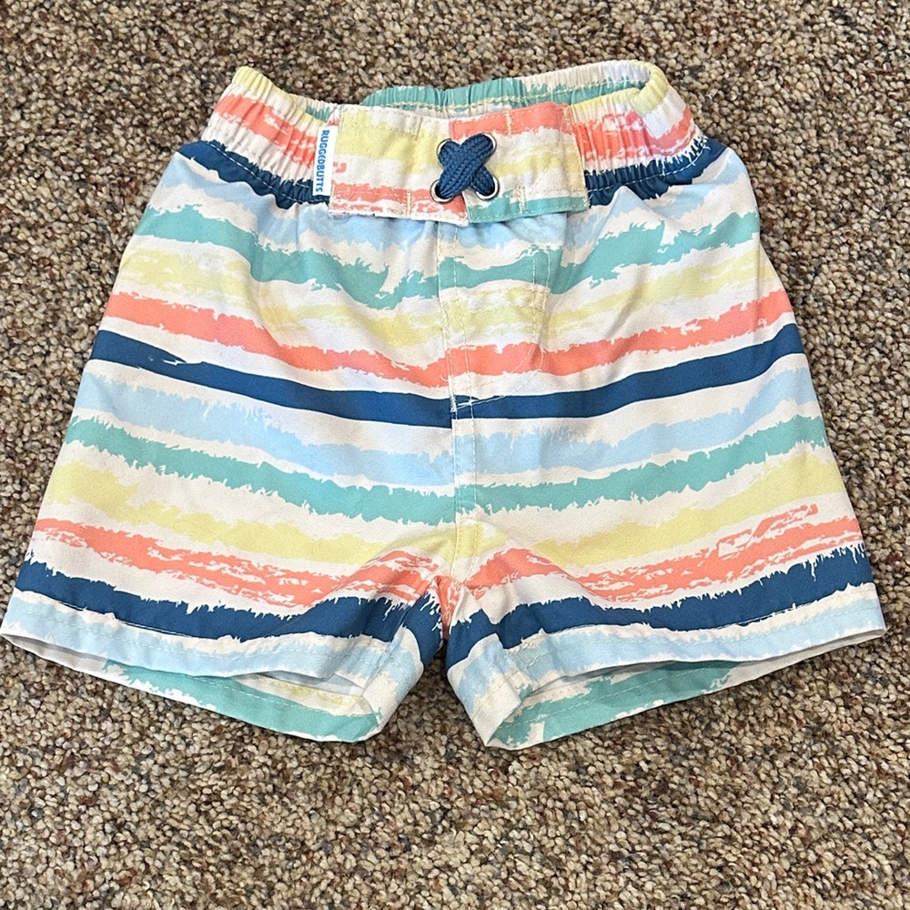 Colorful Striped boys swim trunks